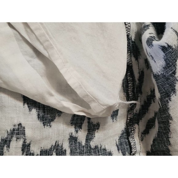 Loft Linen Shift Dress size 12 animal print blue white - Picture 5 of 8